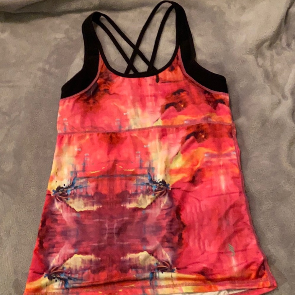 icy zone womens medium pink kaleidoscope tank